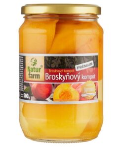 Kompót broskyne polené 700gPP364gsklo Natur farm
