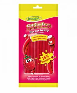 Pelendreky jahodové plnené 80g Woogie