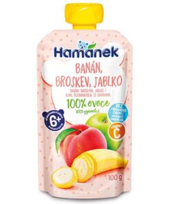 Hamanek DP 100g jablko banán broskyňa pšeno ovoc.k