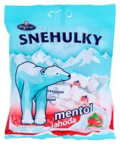 Cukríky Snehulky jahoda 90g/18