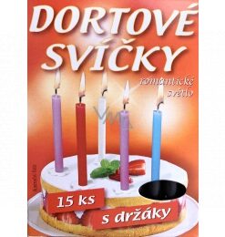 Svieč.tortové 15ks s držiakmi