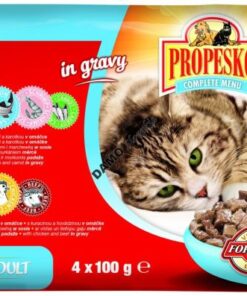 Kapsička Propesko.mačka 4x100g losos,krevety,karot
